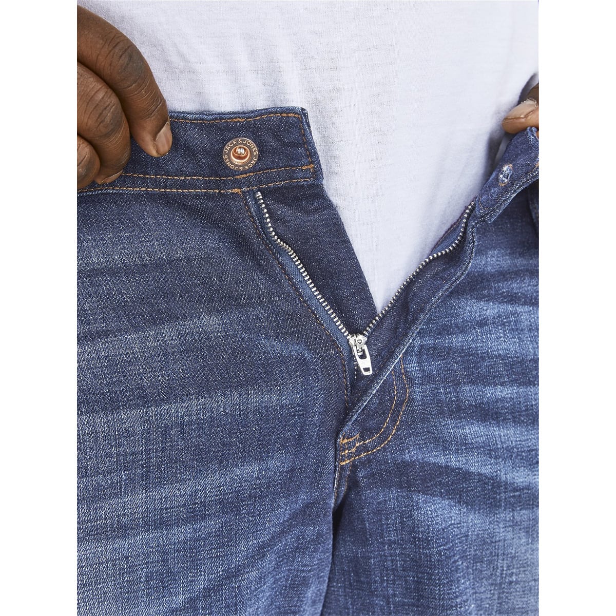 Velké pánské džínové kalhoty Jack &amp; Jones 12188524 modré