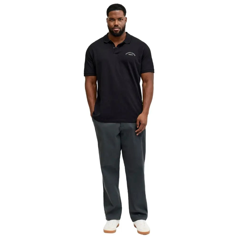 Velká pánská polokošile s límečkem Jack &amp; Jones 12295974 černá