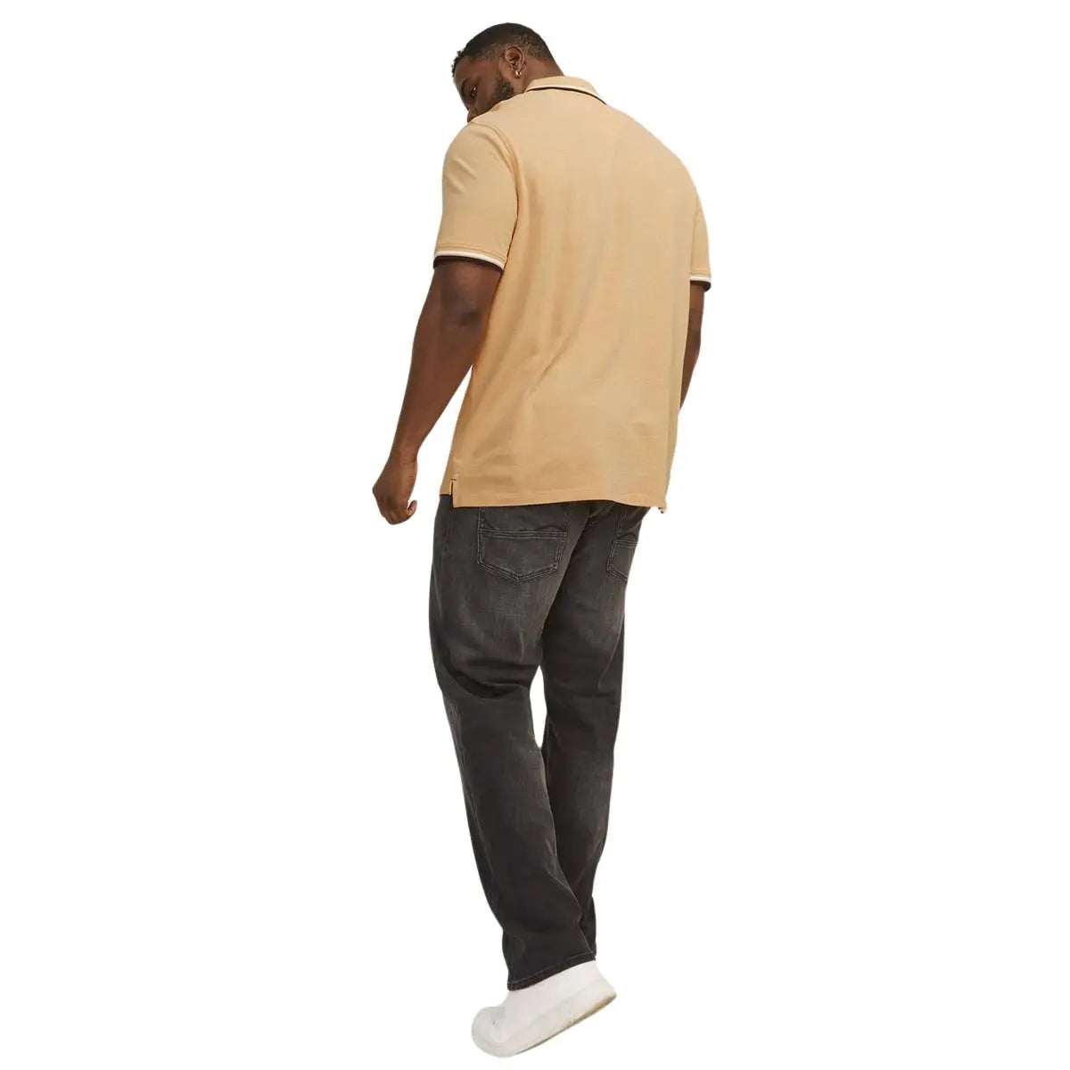 Pánské velké polo tričko s límečkem Jack &amp; Jones 12143859 oranžová