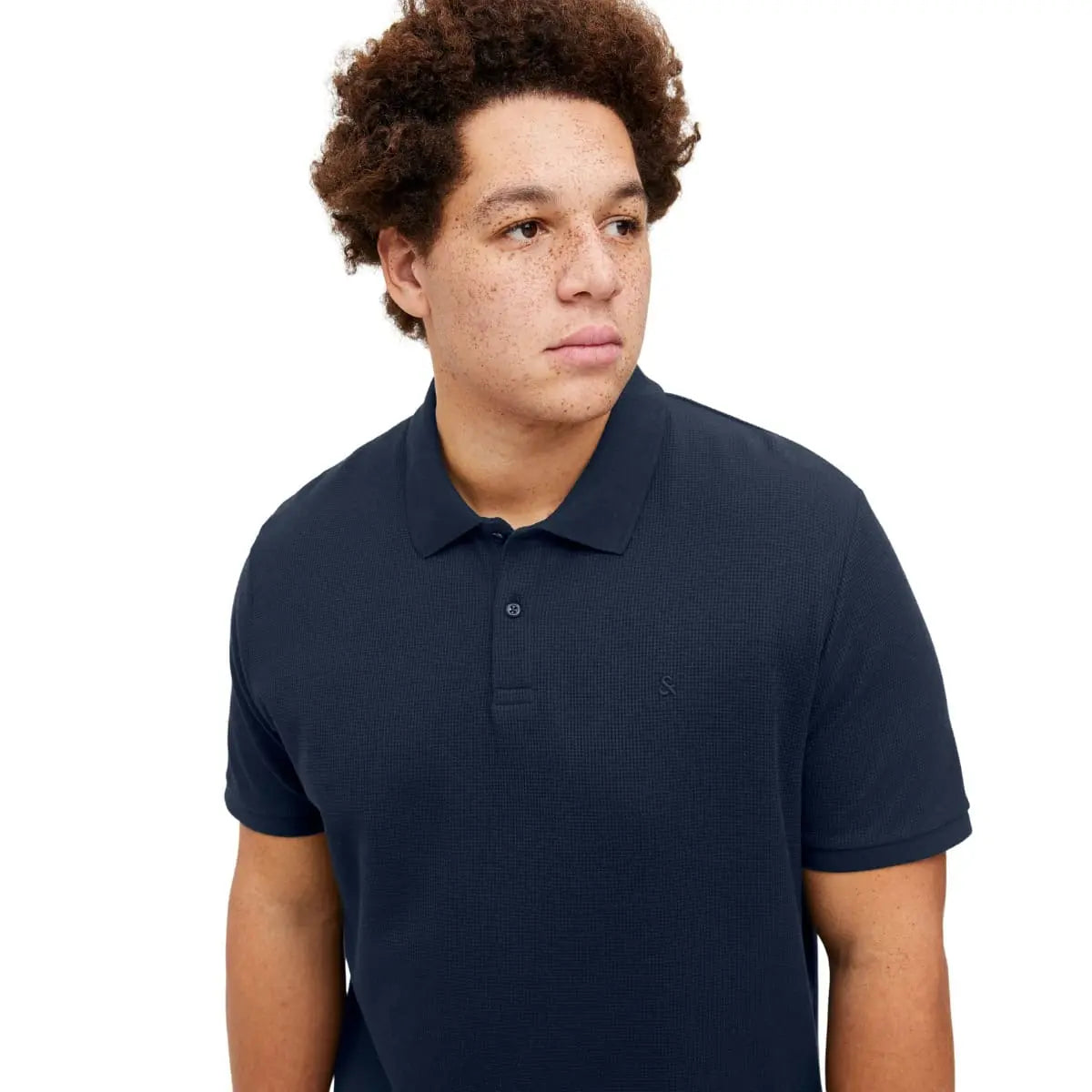 Velká pánská polokošile s límcem Jack &amp; Jones 12274980 tmavě modrá