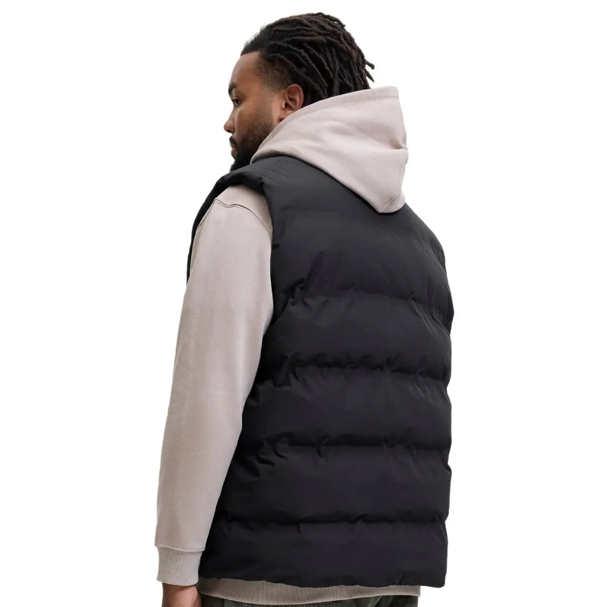 Velká pánská prošívaná vesta s límcem Jack &amp; Jones 12279427 černá