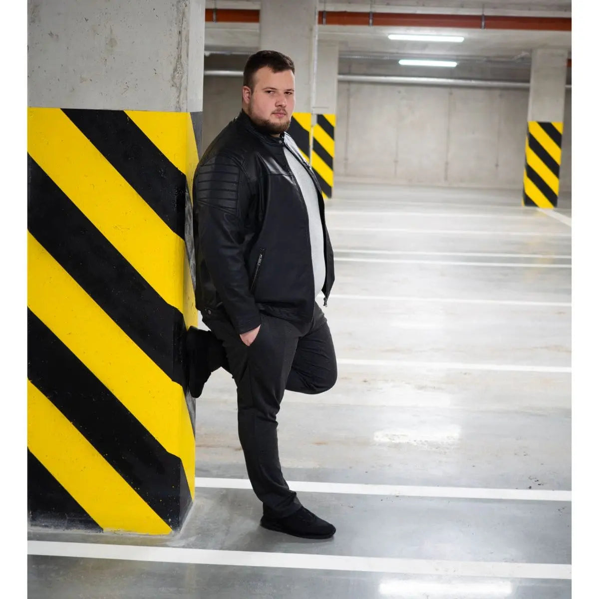 Pánská velká módní bunda Jack &amp; Jones 12172908 černá