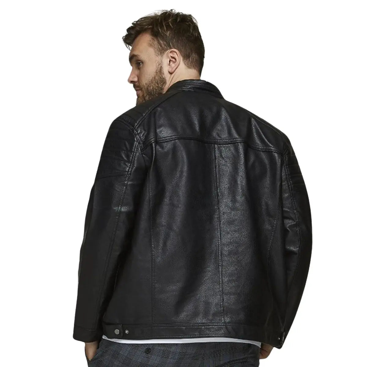 Pánská velká módní bunda Jack &amp; Jones 12172908 černá