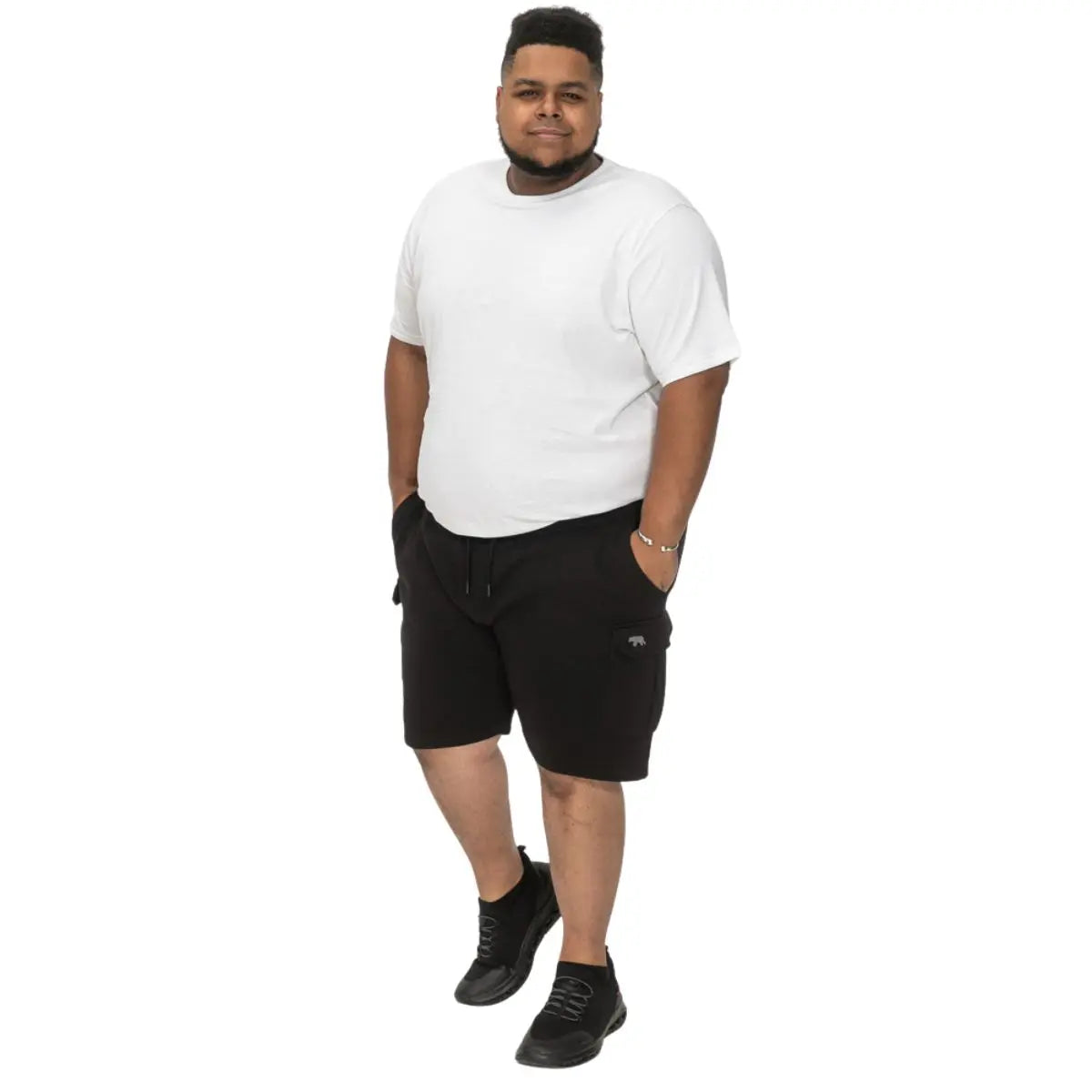 Pánské velké teplákové kraťasy Duke Clothing D555 Wigan-2 černé