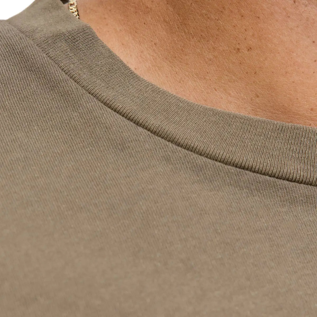 Velké pánské tričko s krátkým rukávem a potiskem Jack &amp; Jones 12288204 khaki