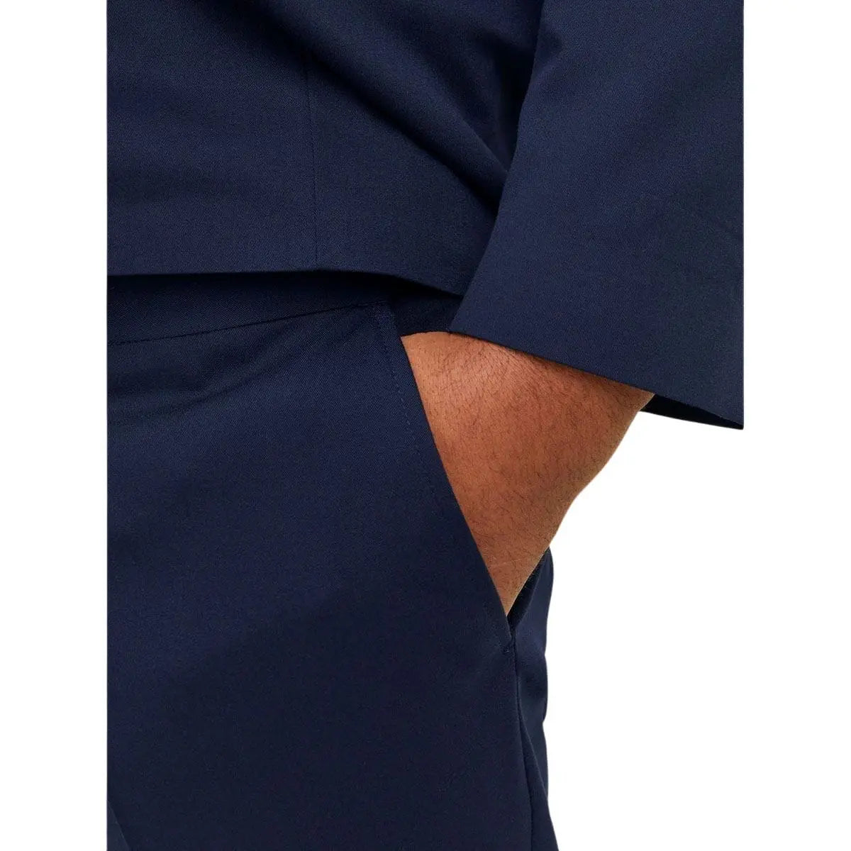 Duże męskie spodnie eleganckie Jack &amp; Jones 12202684 granatowe