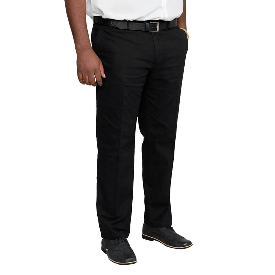 Pánské velké chinos kalhoty Duke D555 Bruno černé kalhoty