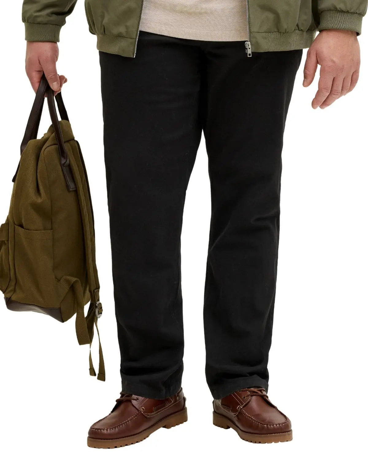 Velké pánské chinos kalhoty Jack &amp; Jones 12289162 černé