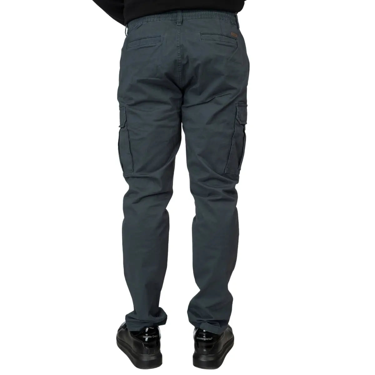 Velké pánské cargo kalhoty s rovnými nohavicemi Double Urban Outfitters CCP-4067 šedomodré