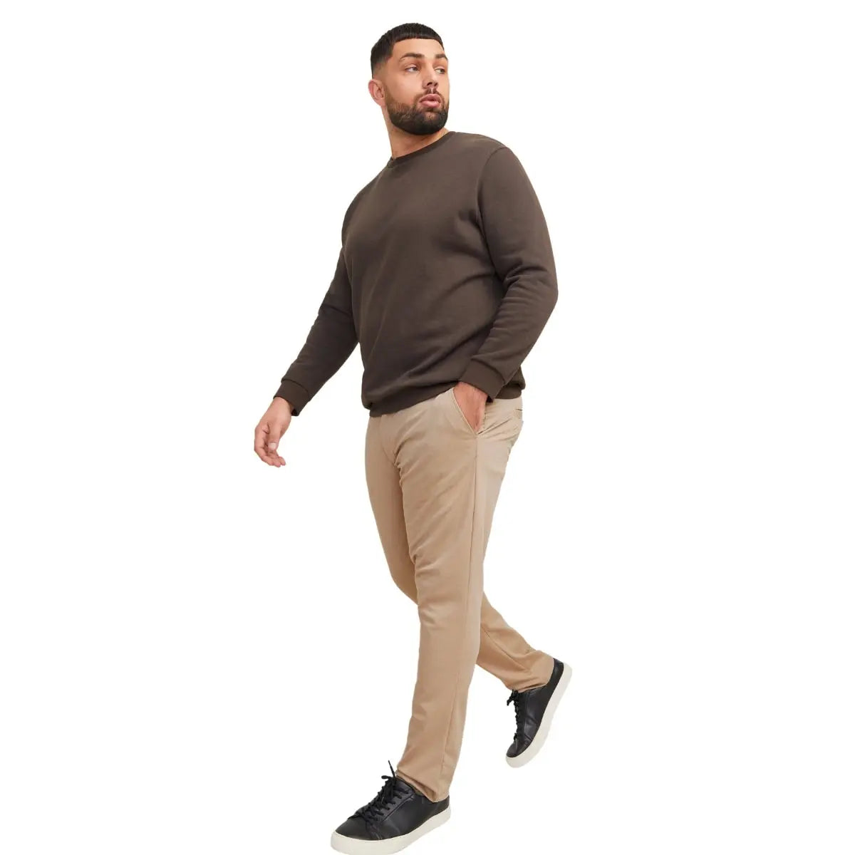 Duże męskie spodnie chinosy Jack &amp; Jones 12250503 beżowe