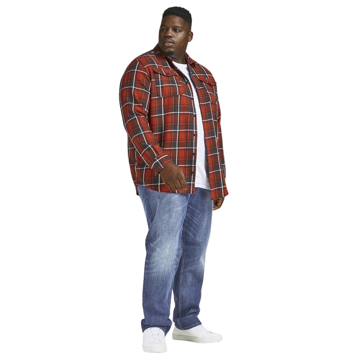 Velké pánské džínové kalhoty Jack &amp; Jones 12188524 modré