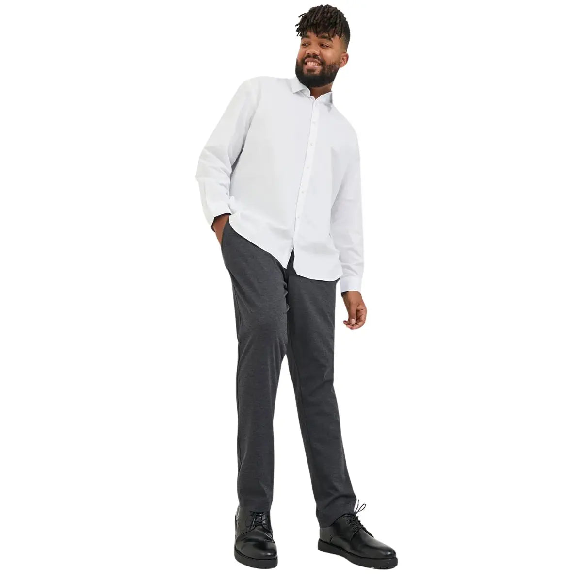 Duże męskie spodnie chinosy Jack &amp; Jones 12250503 ciemnoszare