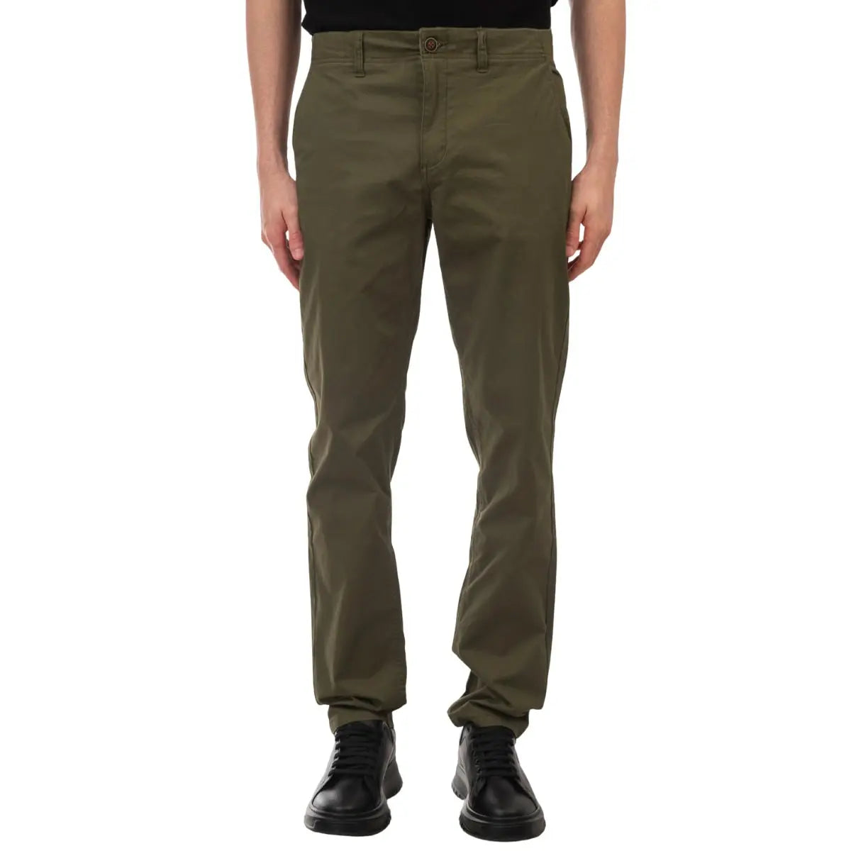 Pánské chinos kalhoty ve velkých velikostech s rovnou nohavicí Double Urban Outfitters CP-4040 khaki