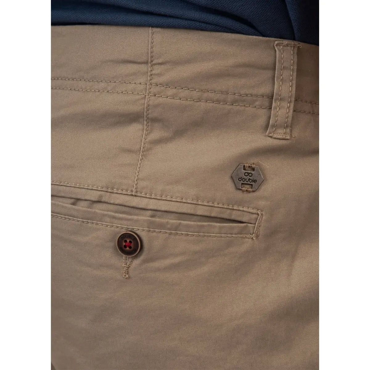 Pánské chinos kalhoty ve velkých velikostech s rovnou nohavicí Double Urban Outfitters CP-4040 béžové