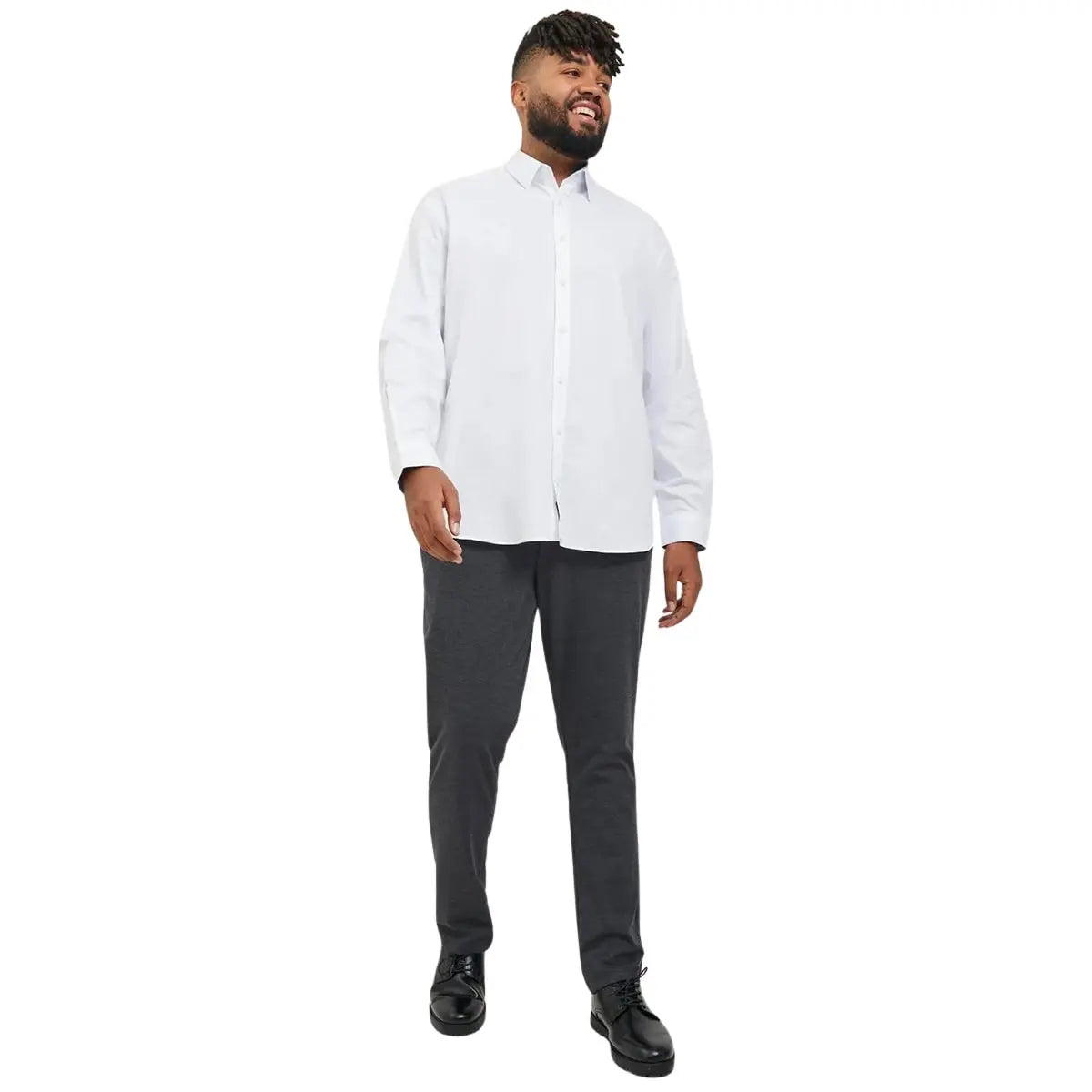 Duże męskie spodnie chinosy Jack &amp; Jones 12250503 ciemnoszare