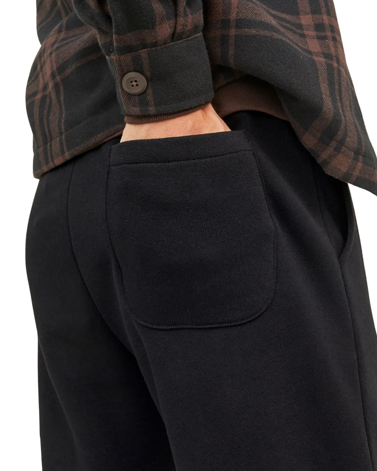 Duże męskie gładkie spodnie dresowe Jack &amp; Jones 12263986 czarne