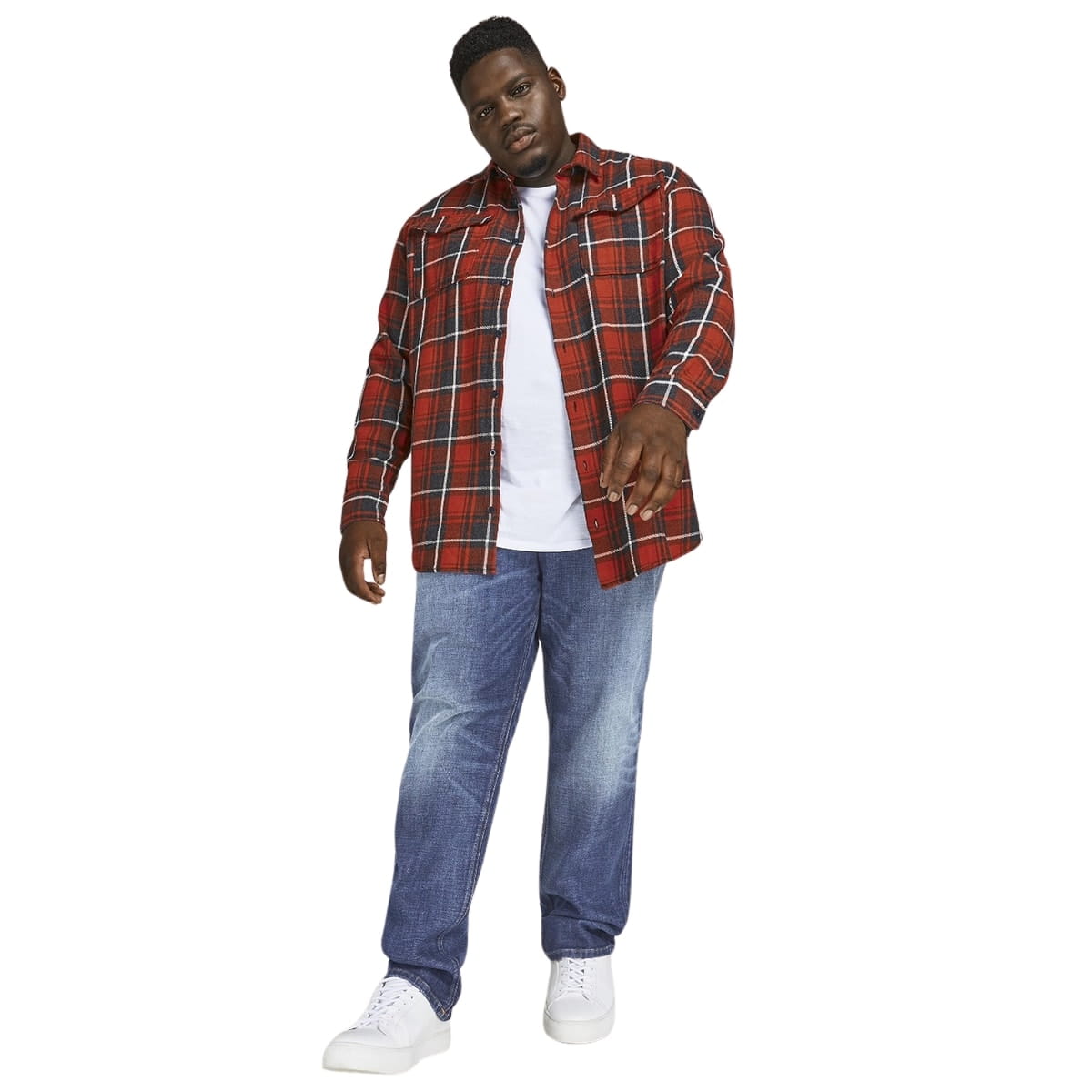 Velké pánské džínové kalhoty Jack &amp; Jones 12188524 modré