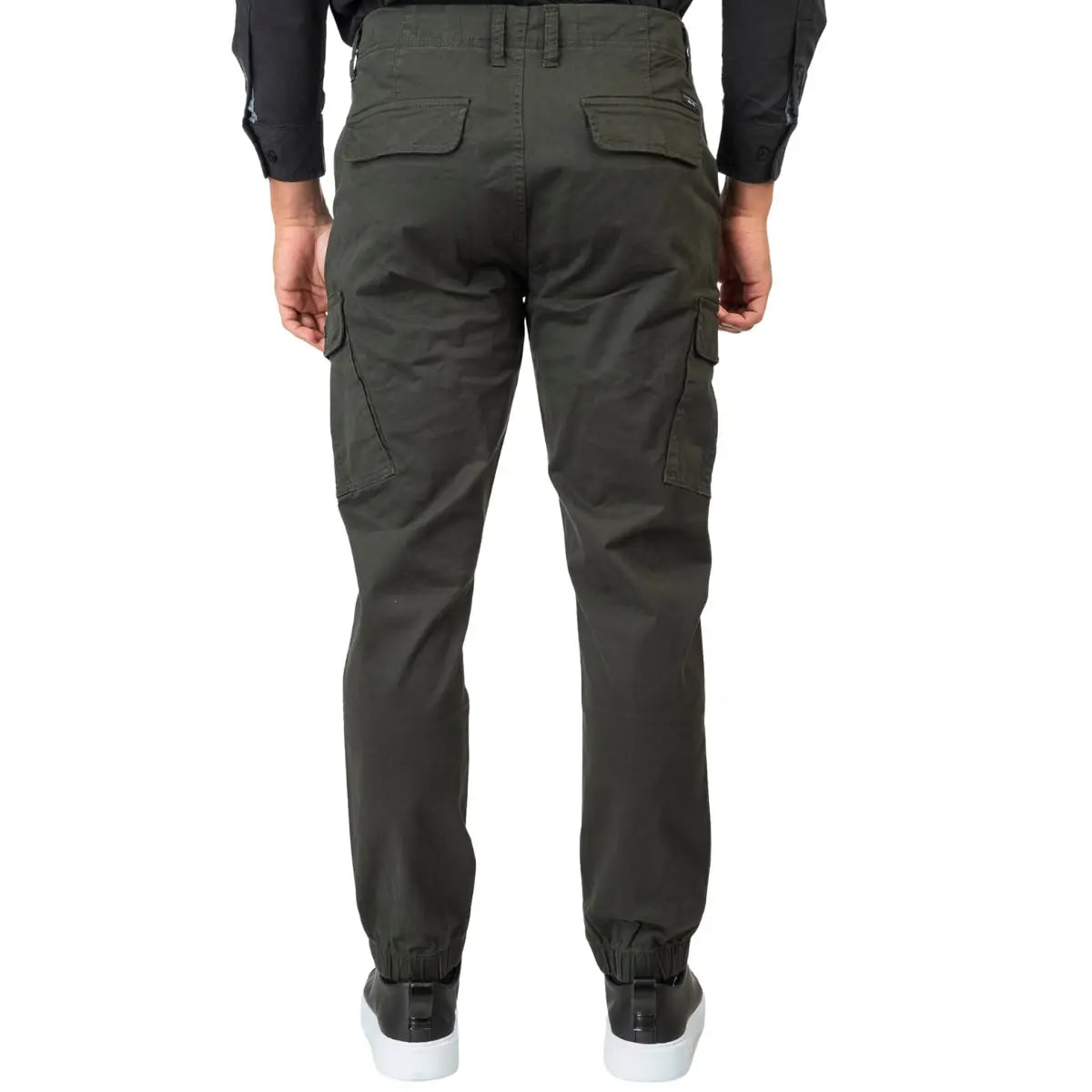 Velké pánské cargo kalhoty se stahovacím lemem Double Urban Outfitters CCP-4066 tmavě zelené