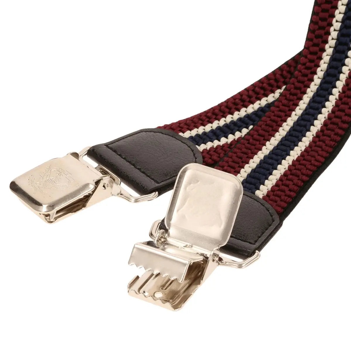 Duże męskie szelki X Ranger 4cm DJ40-065 bordowo-biało-granatowe