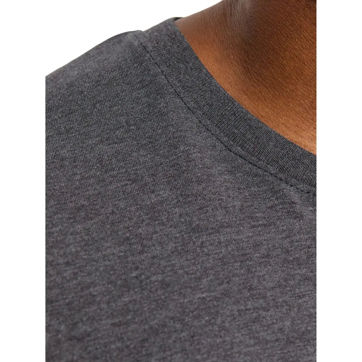 Duża męska koszulka z krótkim rękawem t-shirt gładki Jack &amp; Jones 12229640 ciemnoszary