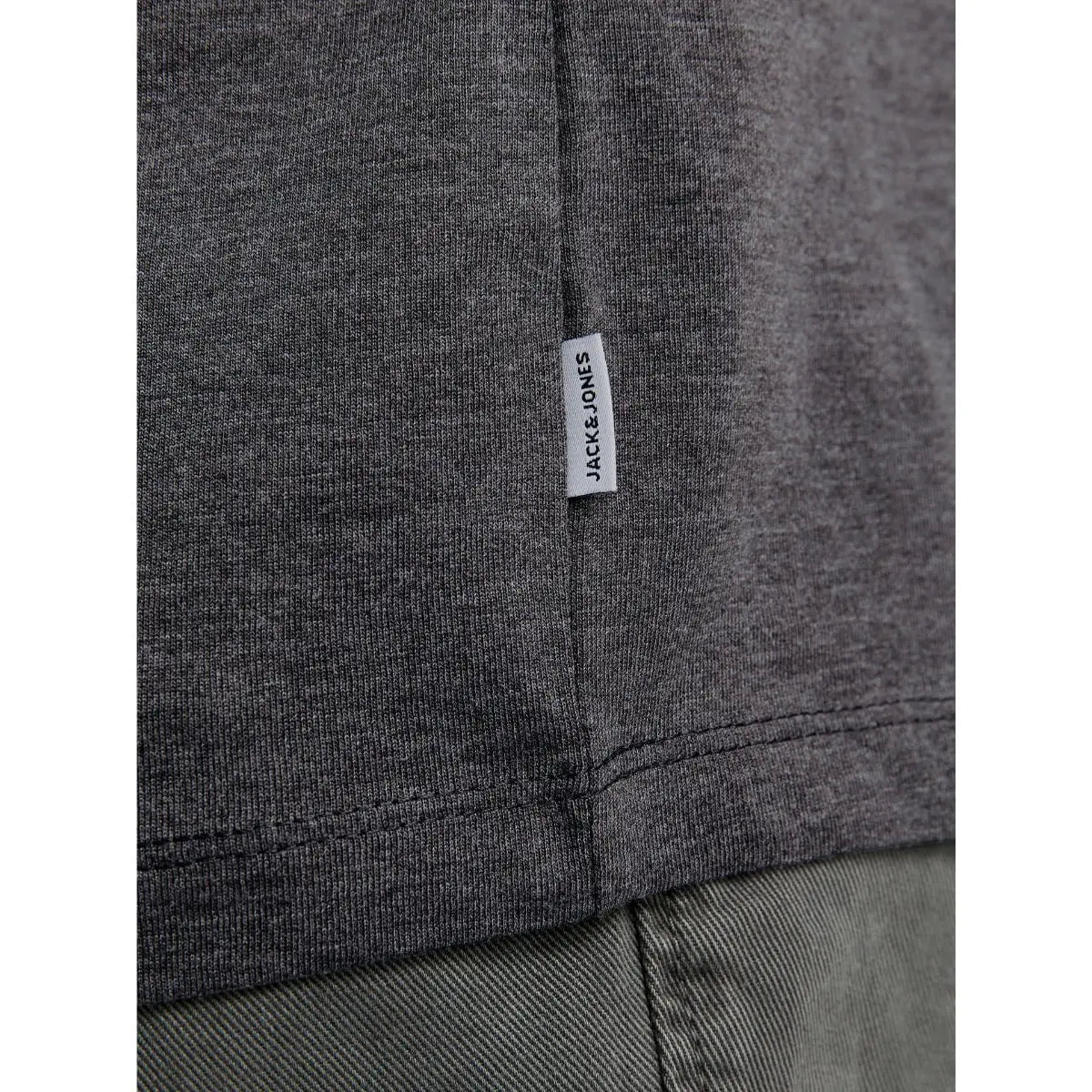 Duża męska koszulka z krótkim rękawem t-shirt gładki Jack &amp; Jones 12229640 ciemnoszary