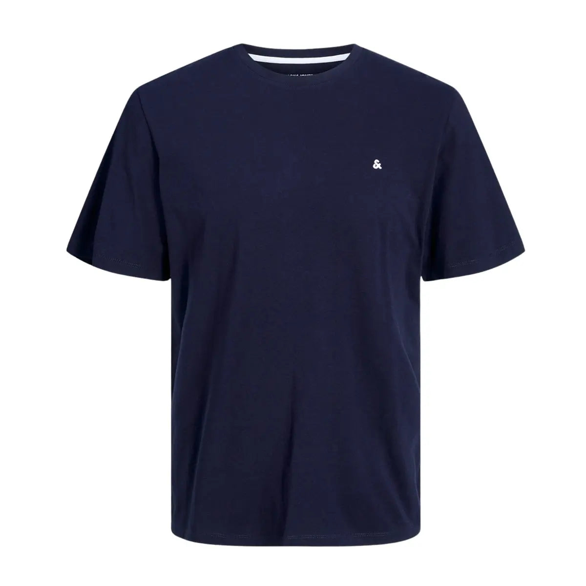 Duża męska koszulka z krótkim rękawem t-shirt gładki Jack &amp; Jones 12253778 granatowy