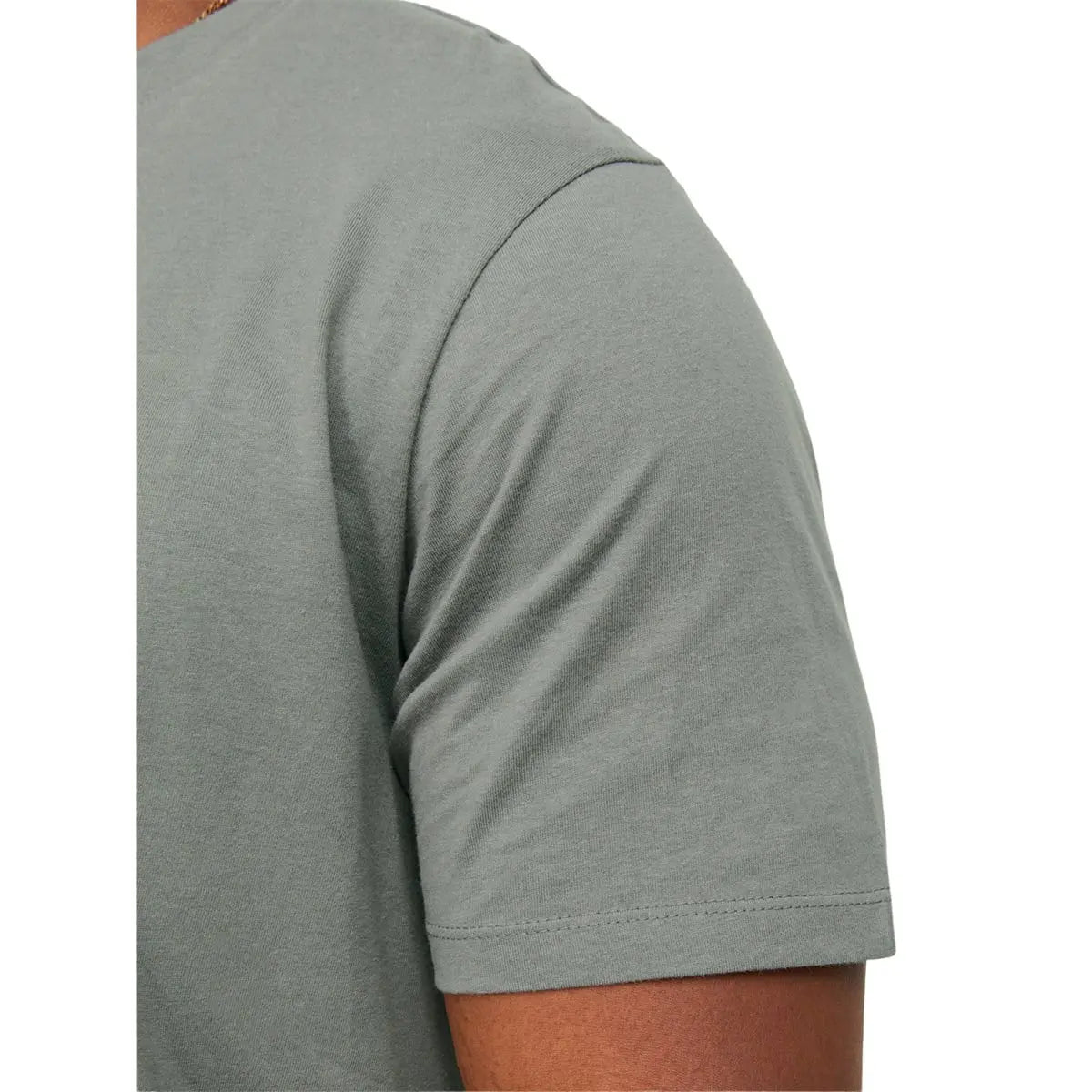 Velké pánské tričko s krátkým rukávem jednobarevné Jack &amp; Jones 12184933 šedozelený