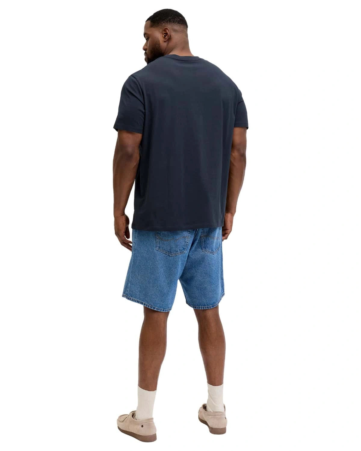 Velké pánské tričko s krátkým rukávem s potiskem Jack &amp; Jones 12297272 tmavě modré