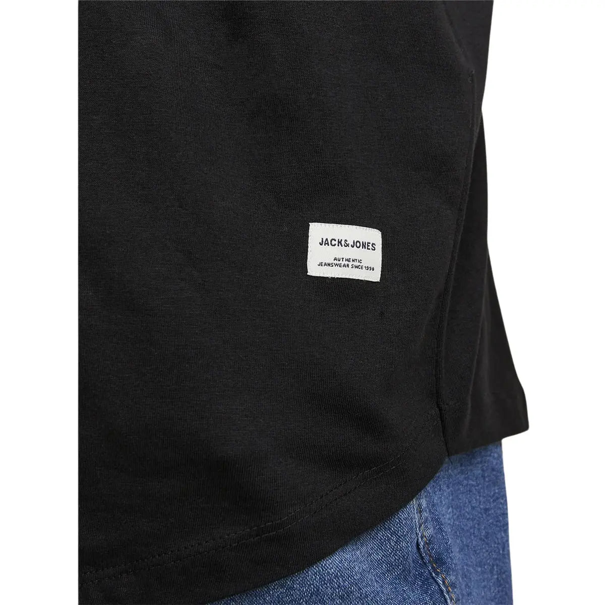 Velké pánské tričko s krátkým rukávem jednobarevné Jack &amp; Jones 12184933 černé