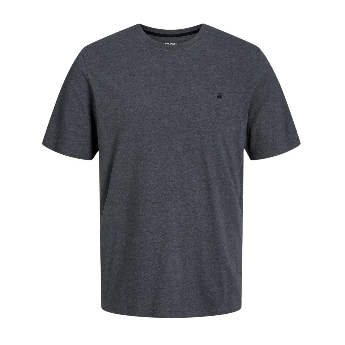 Duża męska koszulka z krótkim rękawem t-shirt gładki Jack &amp; Jones 12253778 ciemnoszary