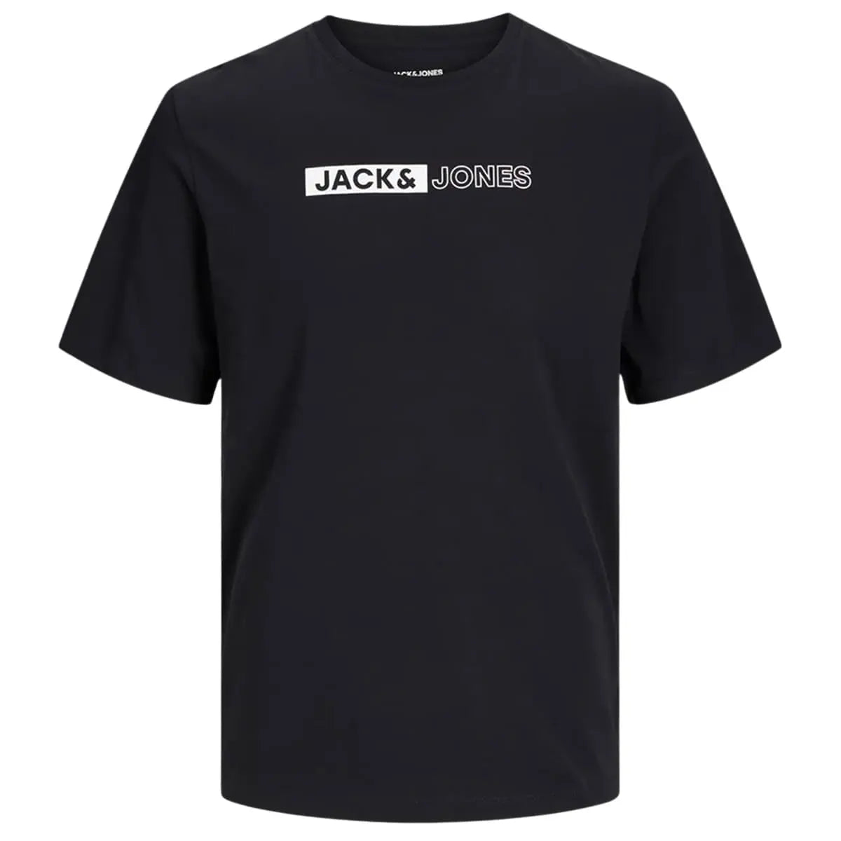 Velké pánské tričko s nápisy Jack &amp; Jones 12243630 černé