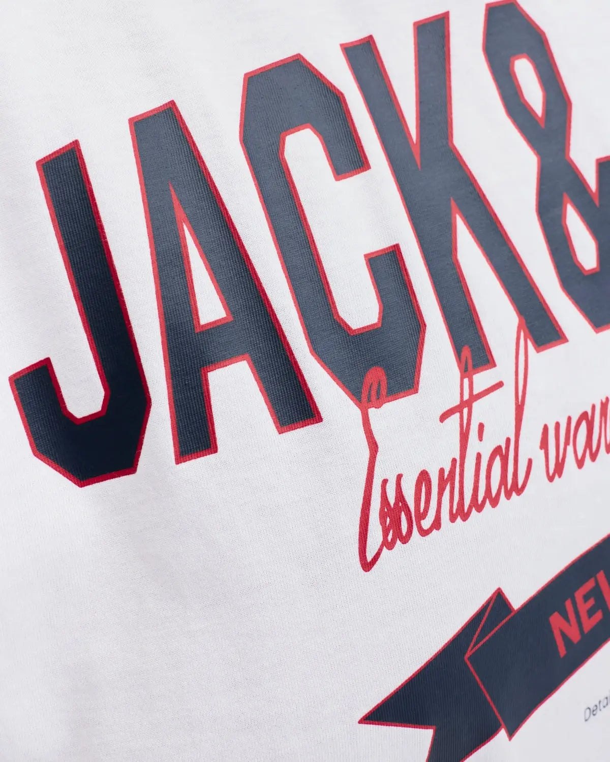 Velké pánské tričko s krátkým rukávem s výrazným potiskem Jack &amp; Jones 12289691 bílé
