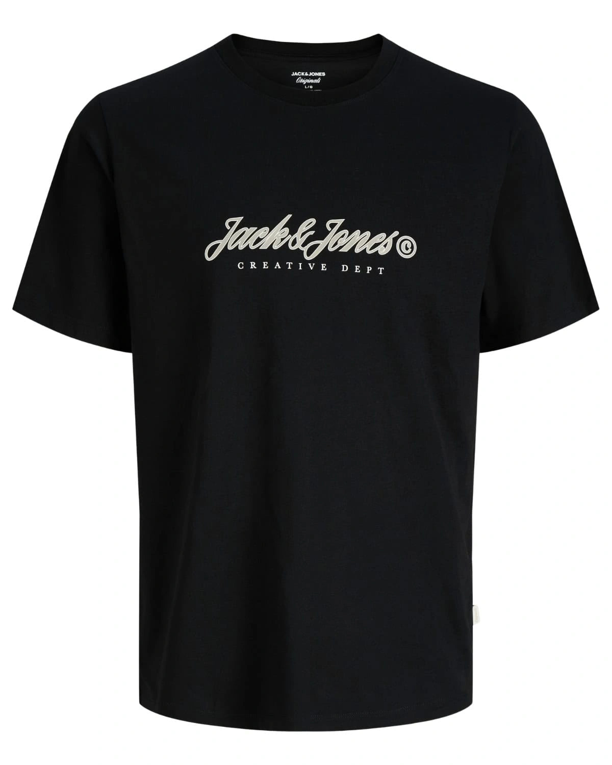 Velké pánské tričko s krátkým rukávem s potiskem Jack &amp; Jones 12297272 černý