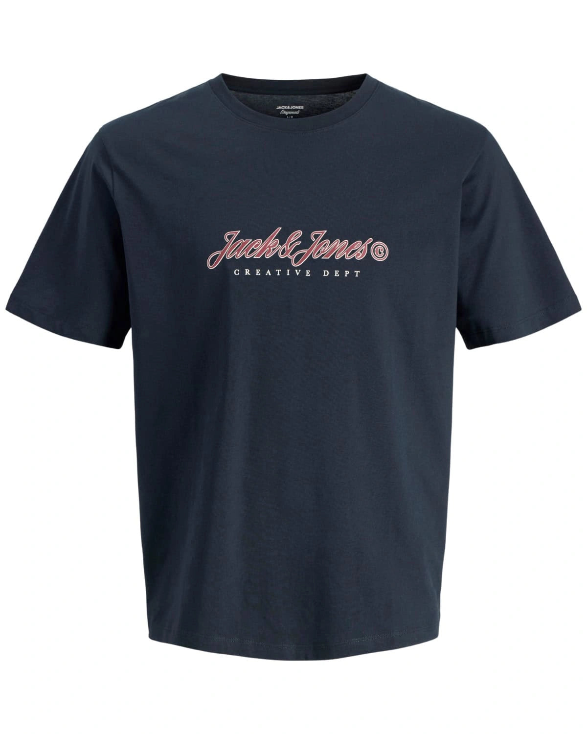 Velké pánské tričko s krátkým rukávem s potiskem Jack &amp; Jones 12297272 tmavě modré