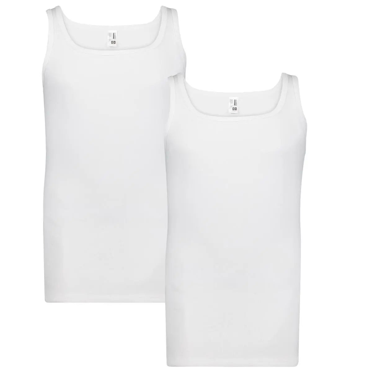 Velká pánská tílka boxerky na ramínkách 2-pack Adamo 129444-100 bílé